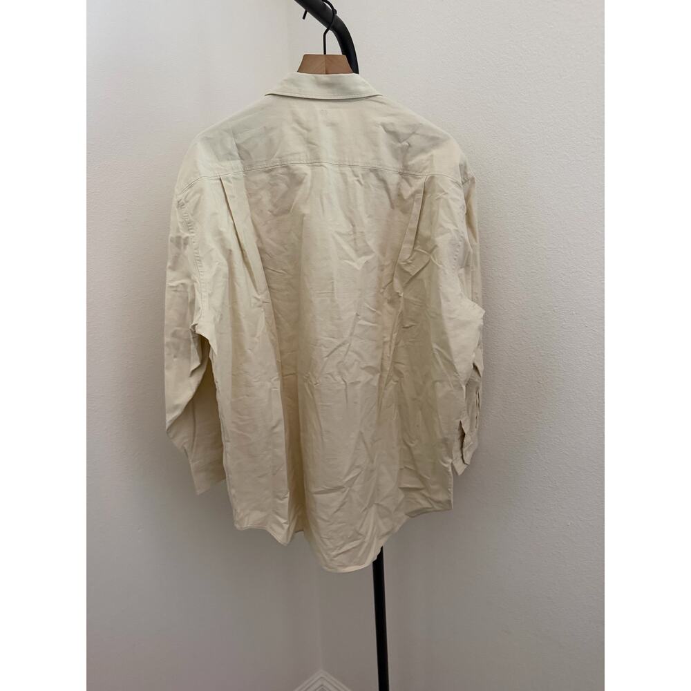 New something Navy ecru classic oversized blouse sz m $150 - Picture 5 of 6
